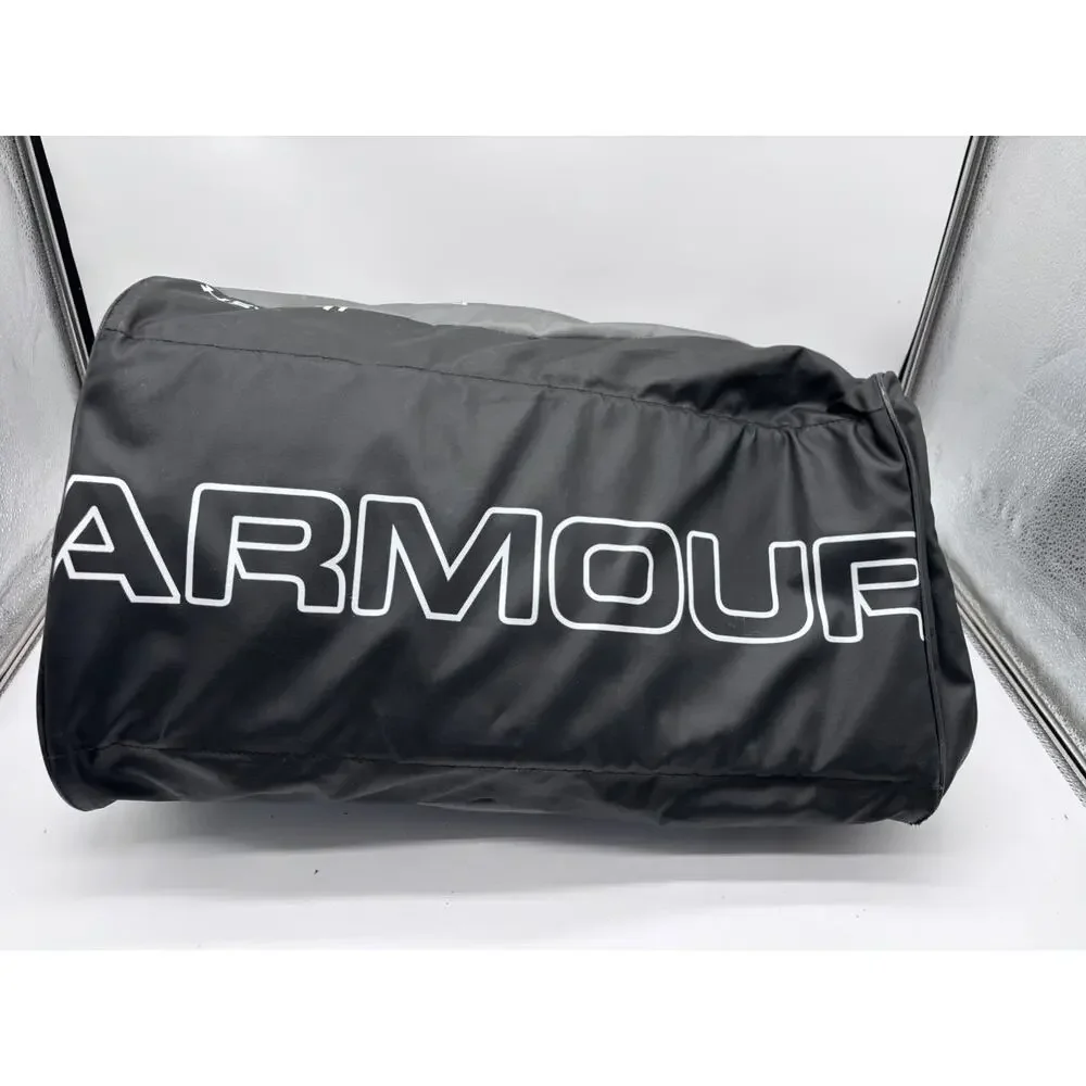 Under Armour Storm Duffel Bag Gym Workout Pockets Shoulder Carry Gray Black